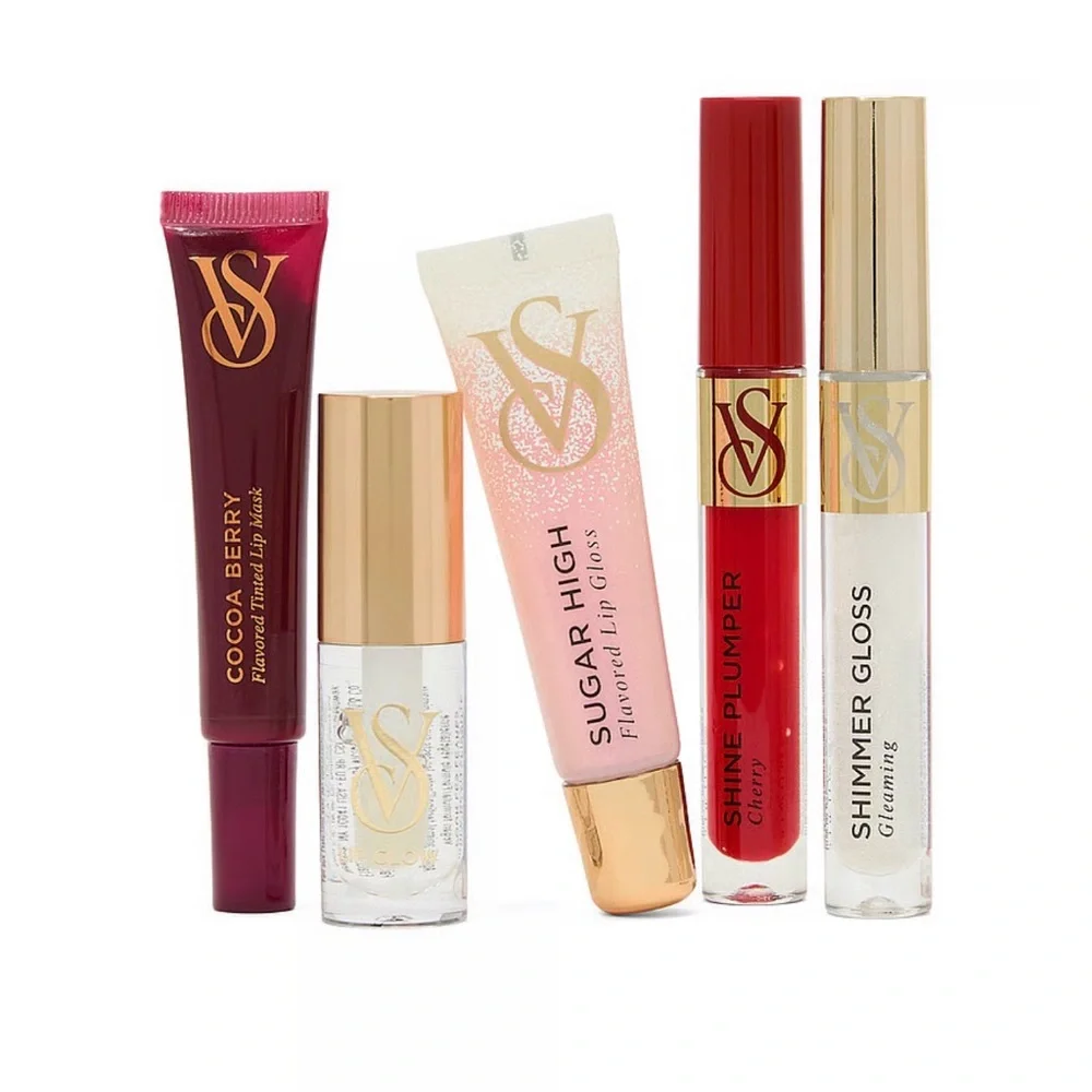Victoria’s Secret Lip 5-Piece Lip Gloss, Oil, Mask & Lip Plumper Gift Set